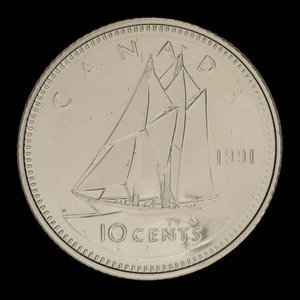 Canada, Elizabeth II, 10 cents : 1991