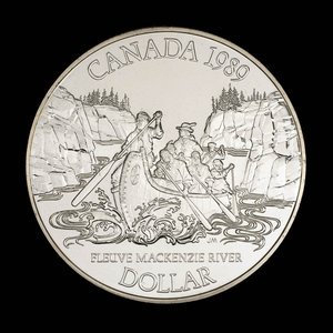 Canada, Elizabeth II, 1 dollar : 1989