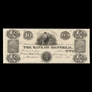 Canada, Bank of Montreal, 10 dollars : June 1, 1839