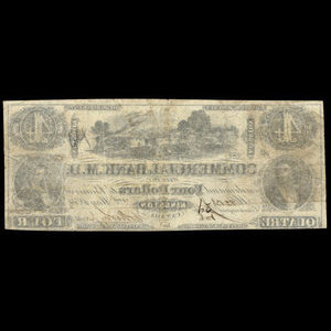 Canada, Commercial Bank of the Midland District, 4 dollars : May 2, 1854