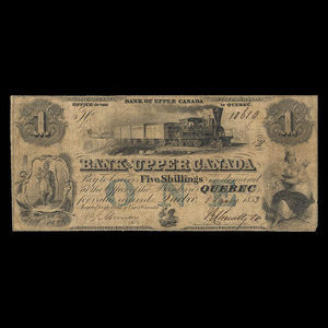 Canada, Bank of Upper Canada (York), 1 dollar : January 1, 1853