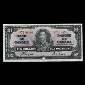 Canada, Bank of Canada, 10 dollars : January 2, 1937