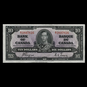 Canada, Bank of Canada, 10 dollars : January 2, 1937