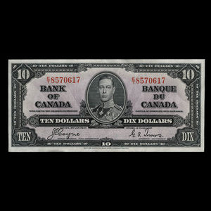 Canada, Bank of Canada, 10 dollars : January 2, 1937