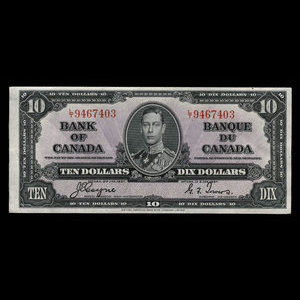 Canada, Bank of Canada, 10 dollars : January 2, 1937