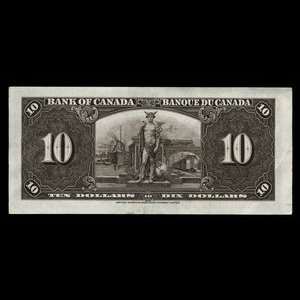 Canada, Bank of Canada, 10 dollars : January 2, 1937