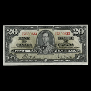 Canada, Bank of Canada, 20 dollars : January 2, 1937