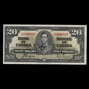 Canada, Bank of Canada, 20 dollars : January 2, 1937