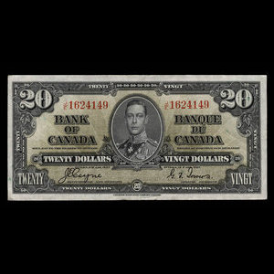 Canada, Bank of Canada, 20 dollars : January 2, 1937