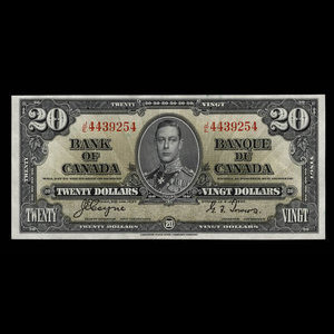 Canada, Bank of Canada, 20 dollars : January 2, 1937