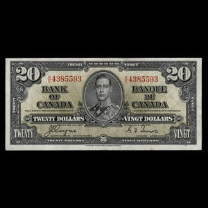 Canada, Bank of Canada, 20 dollars : January 2, 1937