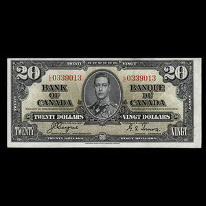 Canada, Bank of Canada, 20 dollars : January 2, 1937