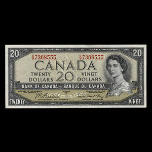 Canada, Bank of Canada, 20 dollars : 1954