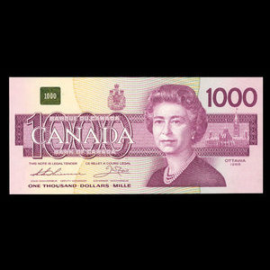 Canada, Bank of Canada, 1,000 dollars : 1988