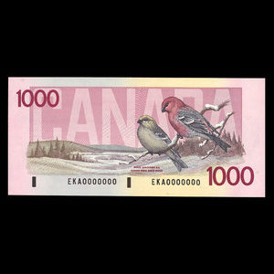 Canada, Bank of Canada, 1,000 dollars : 1988