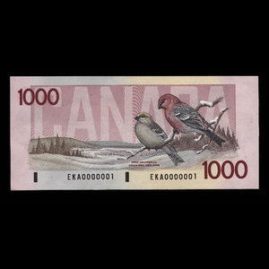 Canada, Bank of Canada, 1,000 dollars : 1988