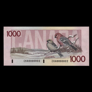 Canada, Bank of Canada, 1,000 dollars : 1988