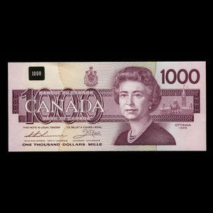 Canada, Bank of Canada, 1,000 dollars : 1988