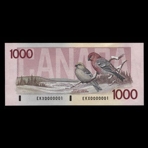 Canada, Bank of Canada, 1,000 dollars : 1988