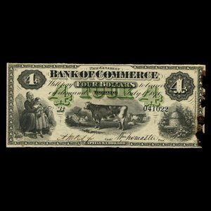 Canada, Canadian Bank of Commerce, 4 dollars : July 1, 1870