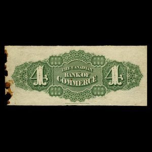 Canada, Canadian Bank of Commerce, 4 dollars : July 1, 1870