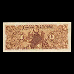 Canada, Imperial Bank of Canada, 10 dollars : January 1, 1910