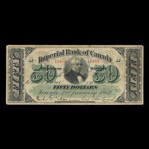 Canada, Imperial Bank of Canada, 50 dollars : January 2, 1917