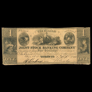 Canada, Farmer's Joint Stock Banking Co., 1 dollar : September 1, 1835