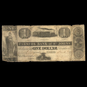 Canada, Farmers Bank of St. Johns, 1 dollar : December 5, 1837