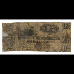 Canada, Farmers Bank of St. Johns, 1 dollar, 25 cents : December 5, 1837