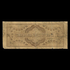 Canada, Royal Canadian Bank, 5 dollars : July 26, 1865