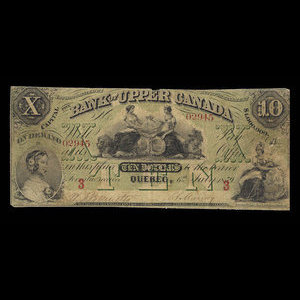 Canada, Bank of Upper Canada (York), 10 dollars : July 6, 1859