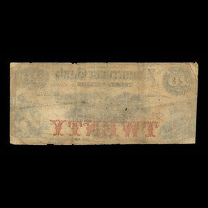 Canada, Zimmerman Bank, 20 dollars : June 7, 1856