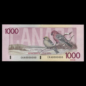 Canada, Bank of Canada, 1,000 dollars : 1988