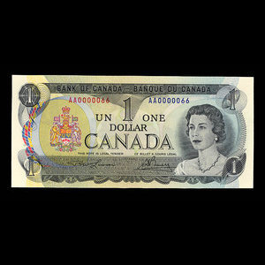 Canada, Bank of Canada, 1 dollar : 1973