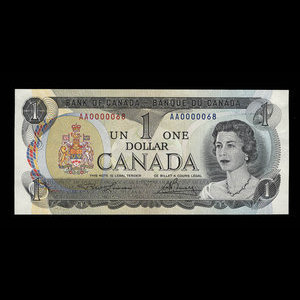 Canada, Bank of Canada, 1 dollar : 1973