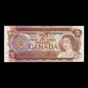 Canada, Bank of Canada, 2 dollars : 1974