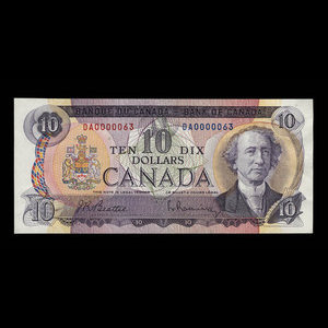 Canada, Bank of Canada, 10 dollars : 1971