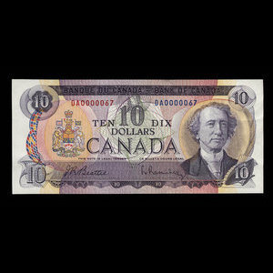 Canada, Bank of Canada, 10 dollars : 1971