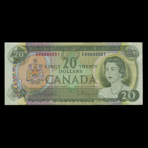 Canada, Bank of Canada, 20 dollars : 1969