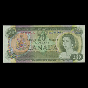 Canada, Bank of Canada, 20 dollars : 1969