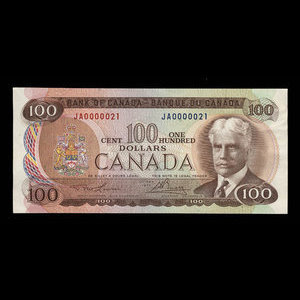 Canada, Bank of Canada, 100 dollars : 1975