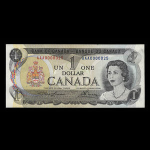 Canada, Bank of Canada, 1 dollar : 1973