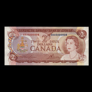 Canada, Bank of Canada, 2 dollars : 1974