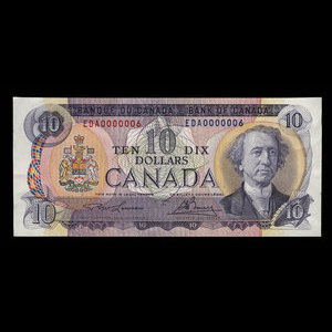 Canada, Bank of Canada, 10 dollars : 1971