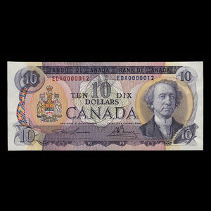 Canada, Bank of Canada, 10 dollars : 1971