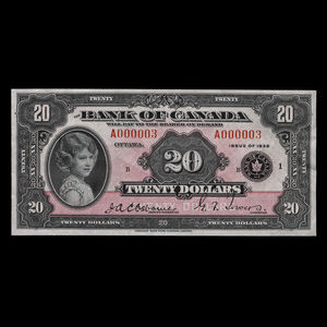 Canada, Bank of Canada, 20 dollars : 1935