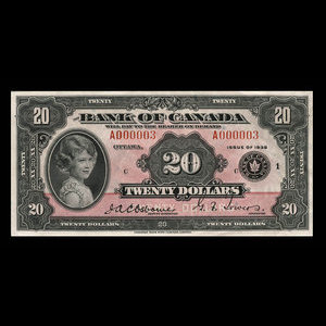 Canada, Bank of Canada, 20 dollars : 1935