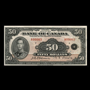 Canada, Bank of Canada, 50 dollars : 1935