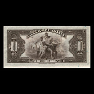 Canada, Bank of Canada, 100 dollars : 1935